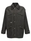 Fendi Blouson In Jacquard Ff In Gray