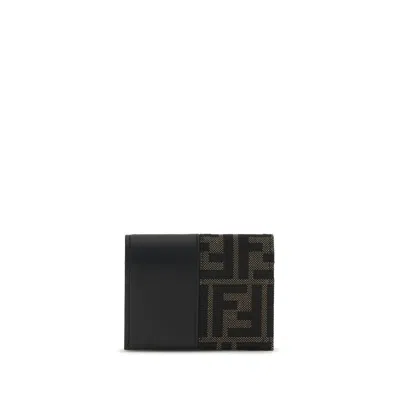 Fendi Brown Polyester Wallet In Multi
