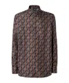 Fendi All-over Print Long Sleeves Shirt In Brown