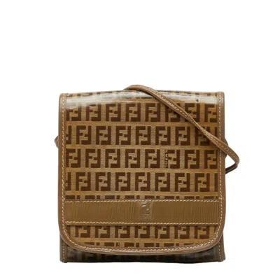 Pre-owned Fendi Brown Pvc Leather Shoulder Bag ()