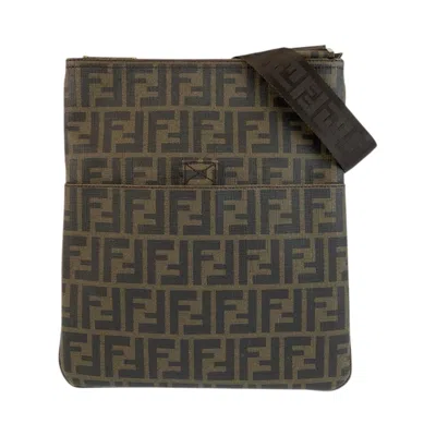 Pre-owned Fendi Brown Pvc Pochette Shoulder Bag ()