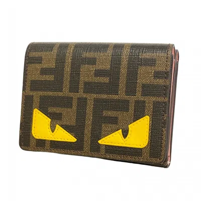 Pre-owned Fendi Brown Pvc Wallet (tri-fold) ()