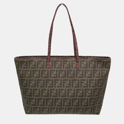 Pre-owned Fendi Brown Pvc Zucca Tote Bag