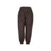 Fendi Brown Reversible Trousers For Kids With Ff In Brown