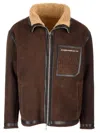 Fendi Brown Shearling Jacket In Brown