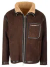Fendi Brown Shearling Jacket In Brown