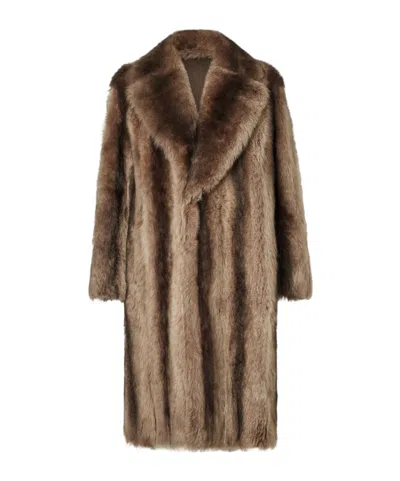 Fendi Brown Sheepskin Coat