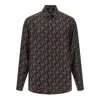 Fendi All-over Print Long Sleeves Shirt In Brown