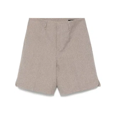 FENDI FENDI BROWN SHORTS - TAILORED SHORTS MEN