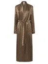 Fendi Long-sleeved Coat In Brown