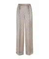 Fendi Brown Silk Pants In Nude