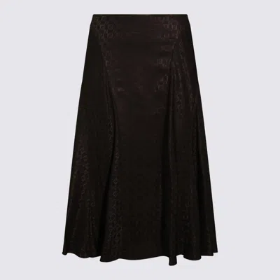 FENDI BROWN SILK SKIRT