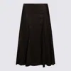 Fendi Women Midi Ff Jacquard Silk Skirt In Brown