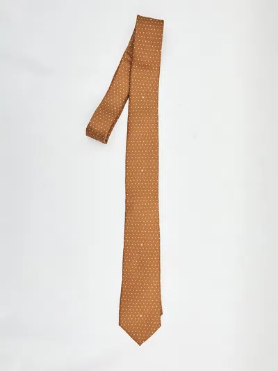 Fendi Brown Silk Tie