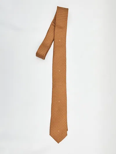 FENDI BROWN SILK TIE