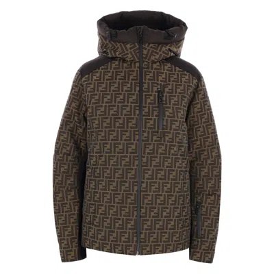 FENDI FENDI BROWN SKIWEAR - SKI JACKETS WOMEN