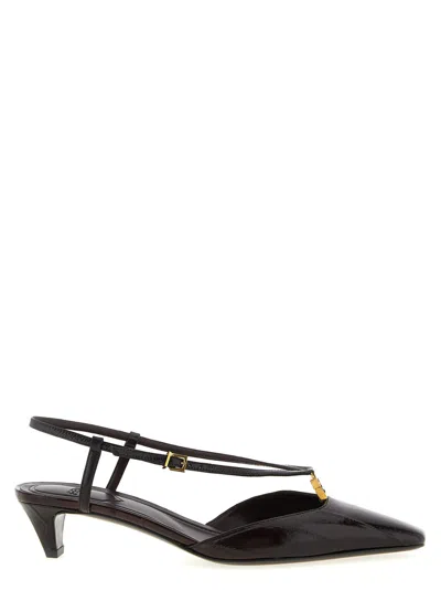 Fendi Brown Slingback Pumps