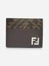Fendi Brown Squared Ff Card Holder