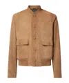 Fendi Brown Suede Blouson In Brown