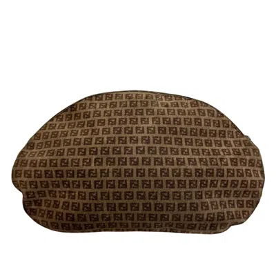 Pre-owned Fendi Brown Suede Clutch Bag Pouch ()