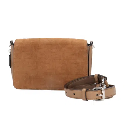 Pre-owned Fendi Brown Suede Leather Shoulder Bag ()