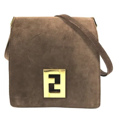 Pre-owned Fendi Brown Suede Shoulder Bag ()