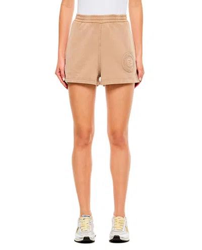 Fendi Brown Sweat Shorts With Elasticated Waist