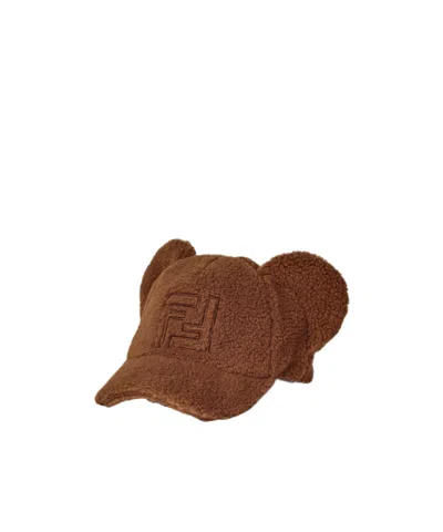 Fendi Brown Teddy Baseball Cap