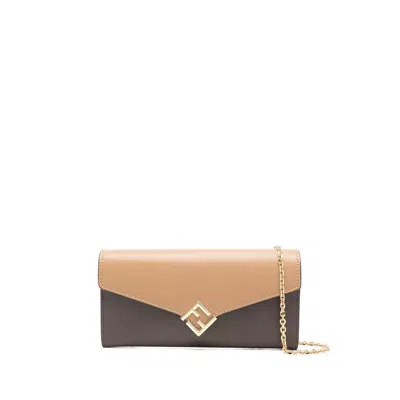 Fendi Brown Tote Bags Women In Neutral