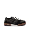 Fendi Match Low-top Ff Jacquard Fabric And Suede Sneakers In Brown