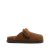 Fendi Brown Slip-on Slides In Brown