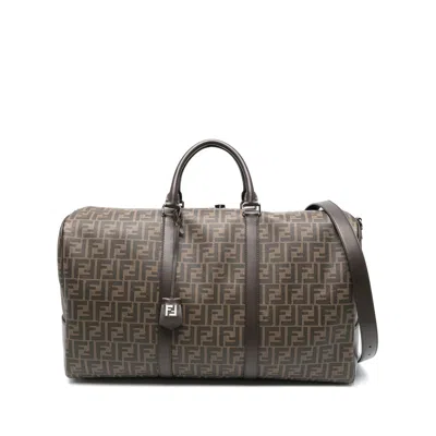 Fendi Brown Travel Accessories Men In Neutral