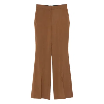 FENDI FENDI BROWN TROUSERS - FLARED TROUSERS WOMEN