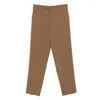 Fendi Men Beige Pants With Belt Loops And Ff Plaque On The Loop In Wool Woman In Brown