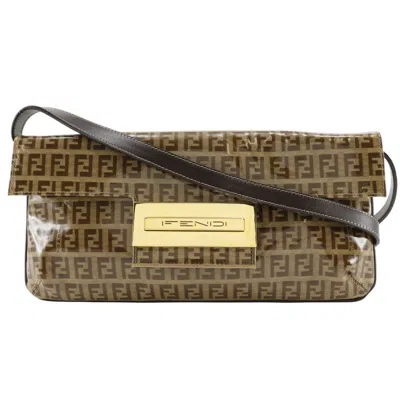 Pre-owned Fendi Brown Vinyl Shoulder Bag ()