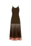 Fendi Chocolate Viscose Blend Dress In Brown