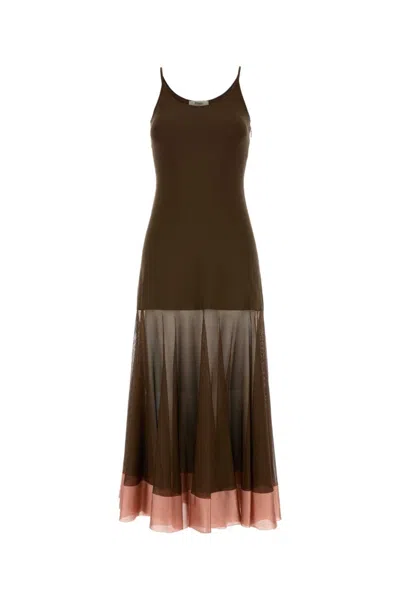 FENDI BROWN VISCOSE DRESS