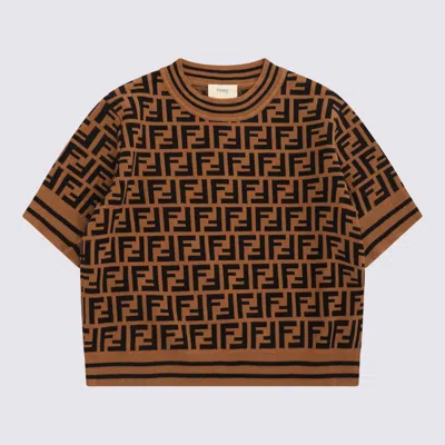 Fendi Kids' Brown Viscose Knitwear