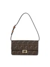 Fendi Women Brown Wallet On Chain Baguette Minibag In Brown