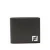 Fendi Squared Ff Bifold Wallet In Black