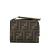 Fendi Small Wallet Sl Zucca Jacqu Wallets Brown In Brown