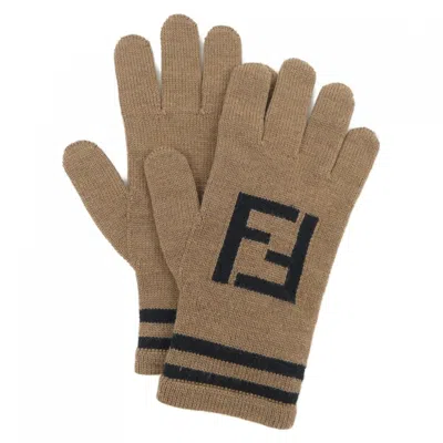 Pre-owned Fendi Brown Warm Gloves ()