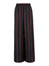 Fendi Monogram Jacquard Silk Trousers In Brown