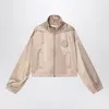Fendi Logo-patch Jacket In Neutral