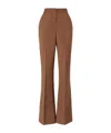 Fendi Women Wool And Mohair Trousers In Brown