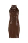 Fendi Sequin-embellished Wool Mini Dress