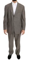 Fendi Brown Wool Regular Single  Breasted Suit In Gold