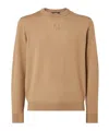 Fendi Wool Sweater Sweaters And Cardigans Beige In Multi