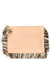 Fendi Brown Zucca & Raffia Triplette Clutch (authentic Pre-loved)