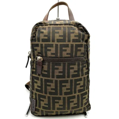 Pre-owned Fendi Brown Zucca Backpack ()